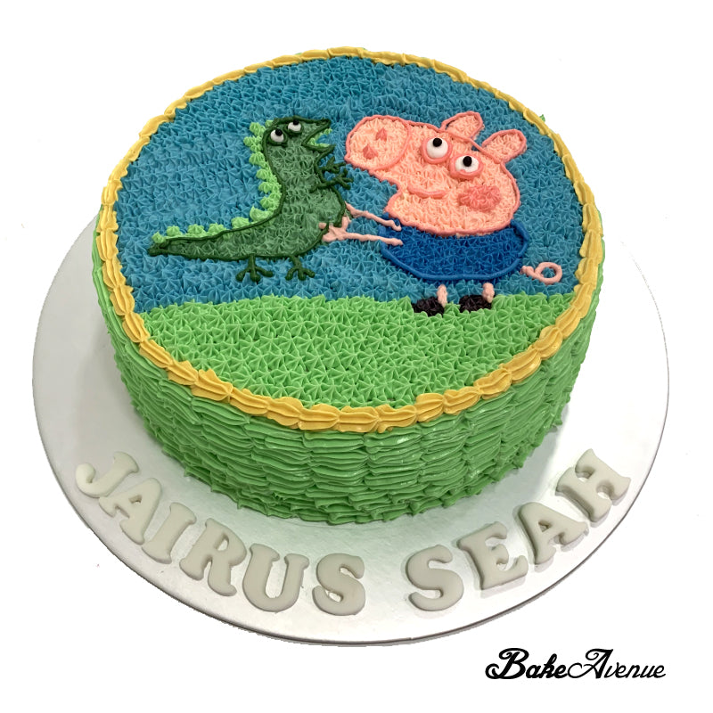 Peppa Pig Mr Dinosaur Cake