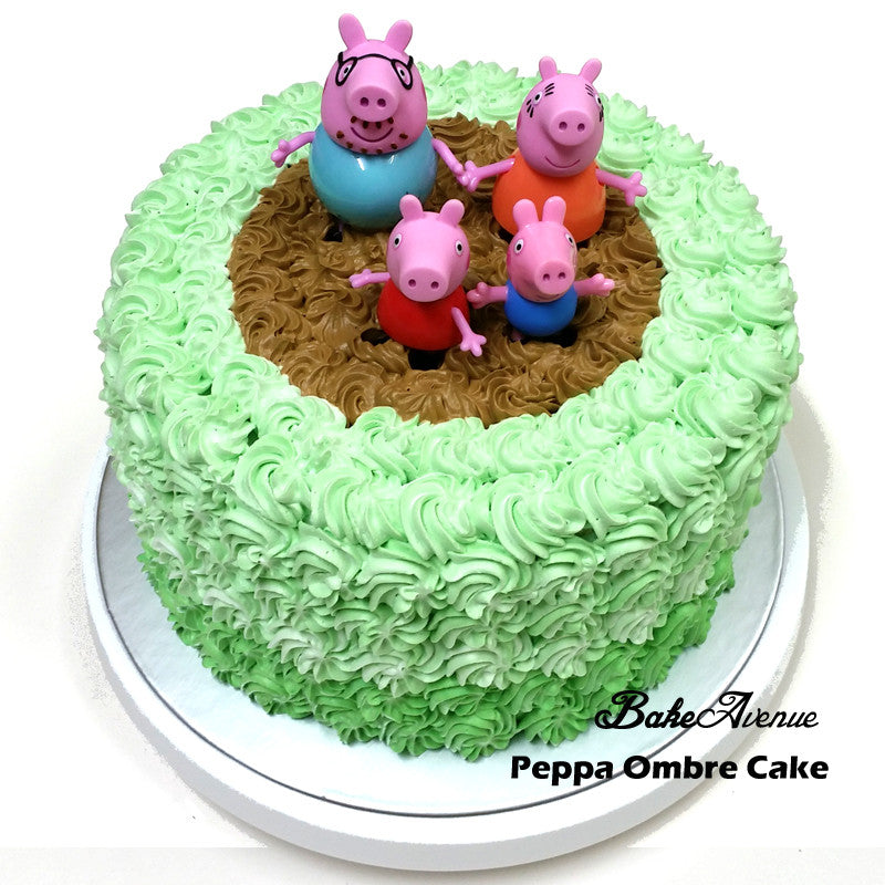 Peppa Pig Ombre Cake