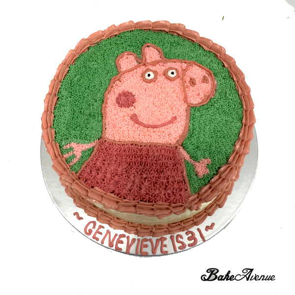 Peppa Pig Buttercream Cake