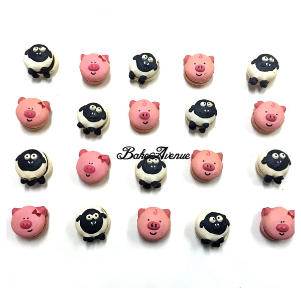 Sheep (Black) Macarons