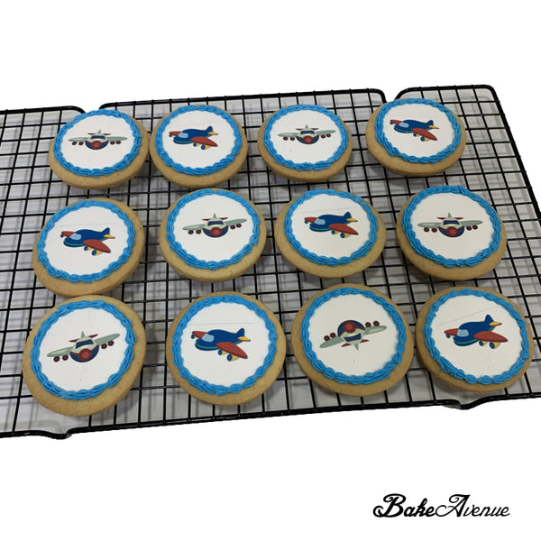 Plane Theme icing image Cookies