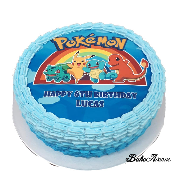 Pokemon icing image Ombre Cake
