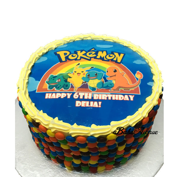 Pokemon M&M Chocolate Cake