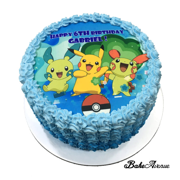 Pokemon icing image Ombre Cake