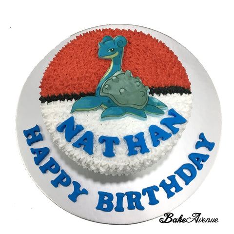 Pokemon Pokeball (Lapras) Cake