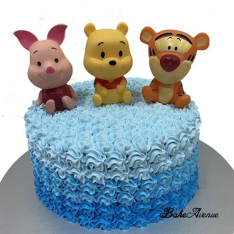 Pooh Theme Topper Ombre Cake