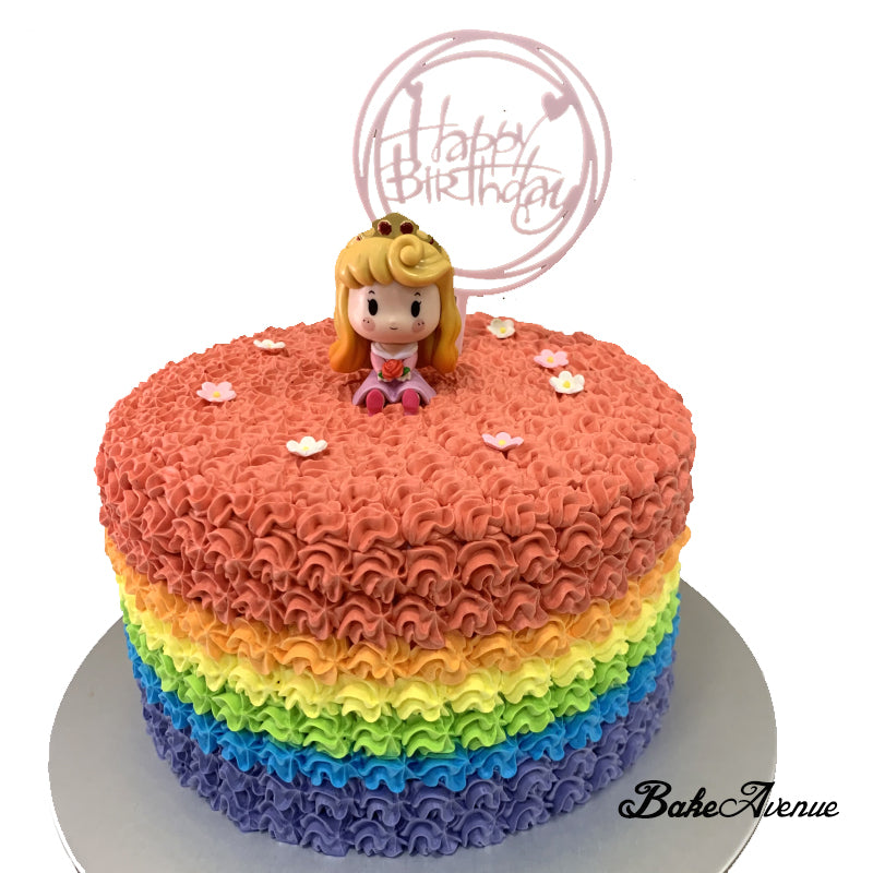 Princess Sleeping Beauty Rainbow Cake
