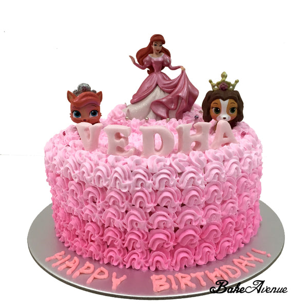 Princess Ariel Ombre Cake with toppers (Design 2)