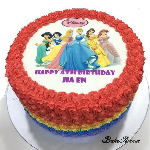 Princess icing image Rainbow Cake