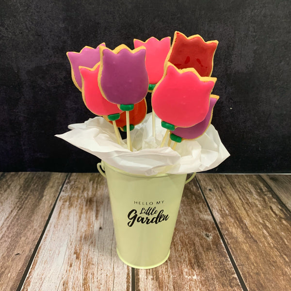 Corporate Orders - Customised Cookies - Flower Cookie Pops