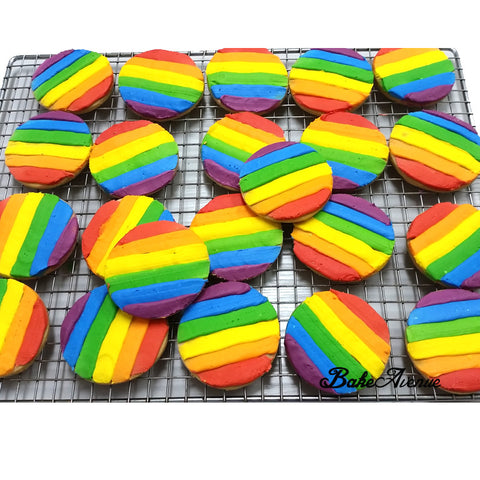 Rainbow icing Cookies