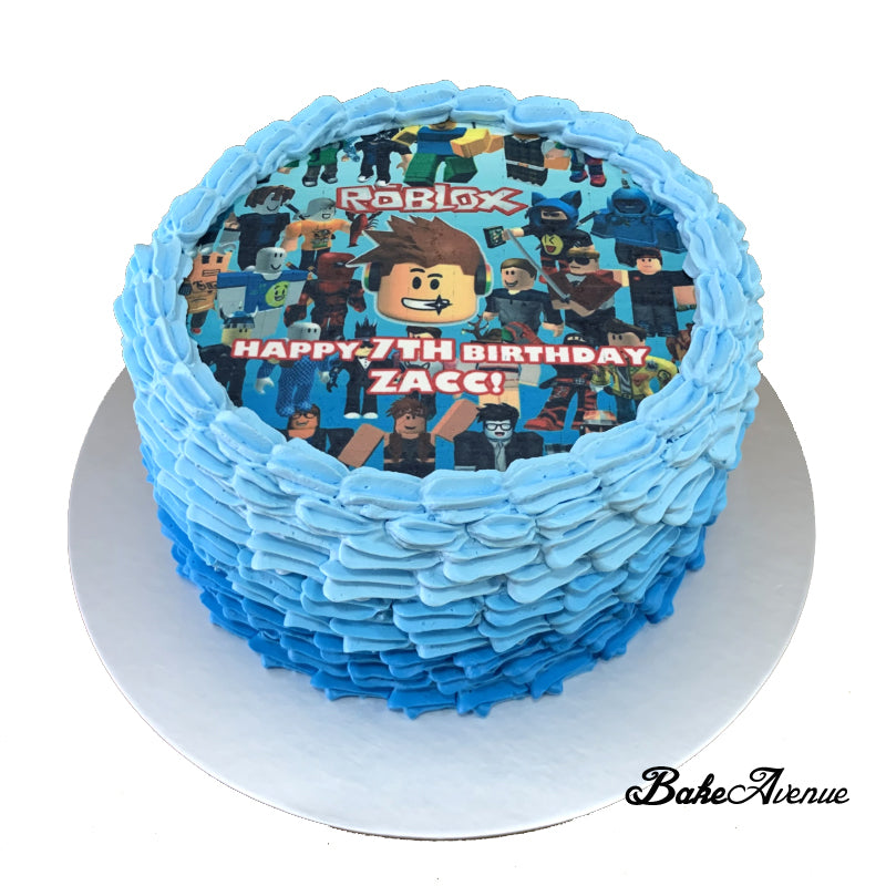 Roblox Blue Hair Guy Precut  Edible Icing Images – Edible Cake