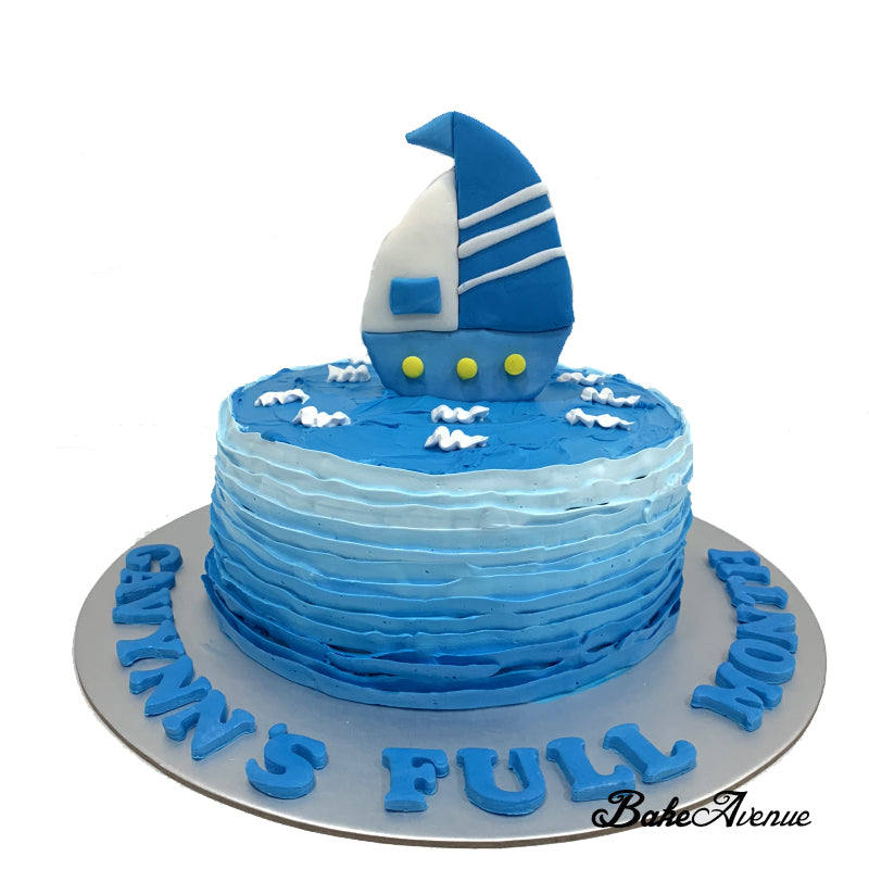 Boat Cake | Nautical Theme Birthday Cake