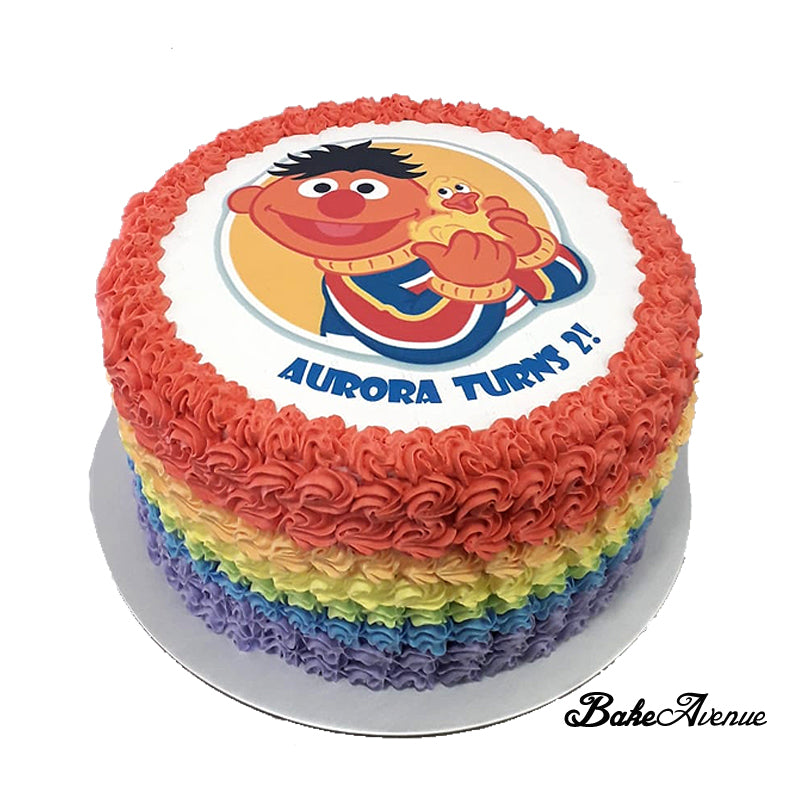 Sesame Street image Rainbow Cake