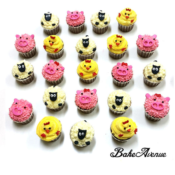 Barnyard Theme Cupcakes - Sheep