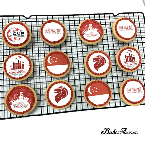 Singapore National Day icing image Cookies