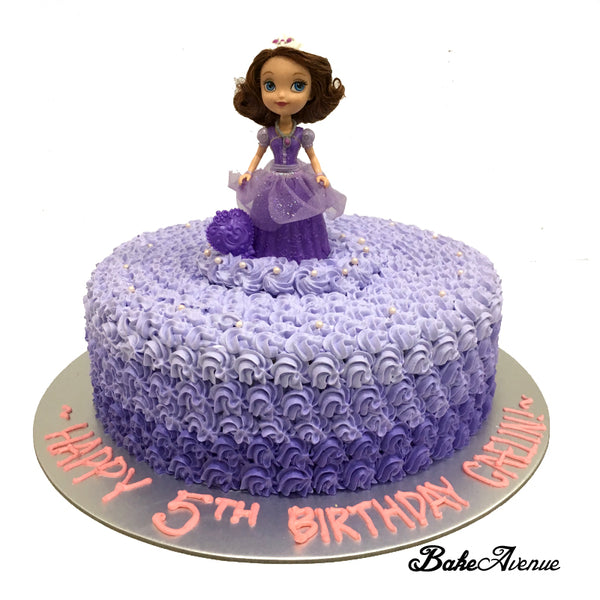 Sofia Ombre Cake with toppers