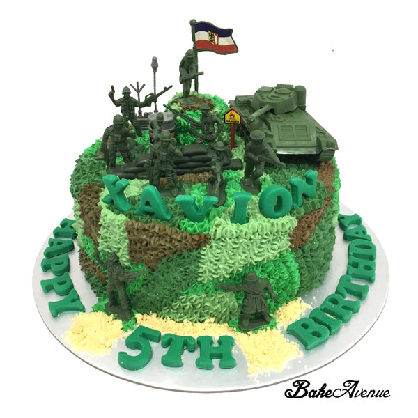 Soldier/ Army Theme Ombre Cake