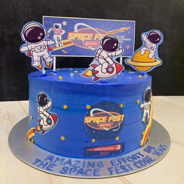 Corporate Orders - Space Theme Fest Cake (Smooth Finish)