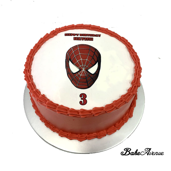 Avengers - Spiderman icing image Ombre Cake (Smooth Finish)