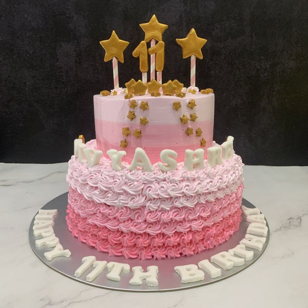 2-Tiers Star Theme Cake (Design 1)