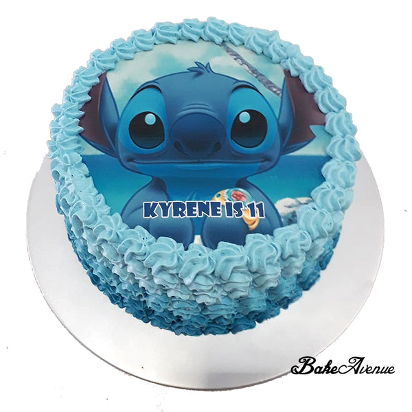 Stitch icing image Ombre Cake