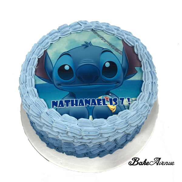 Stitch icing image Ombre Cake