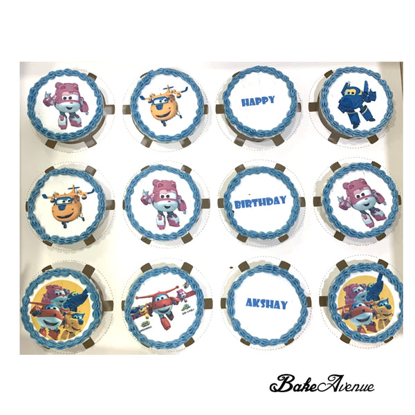 Super Wings icing image Cupcakes
