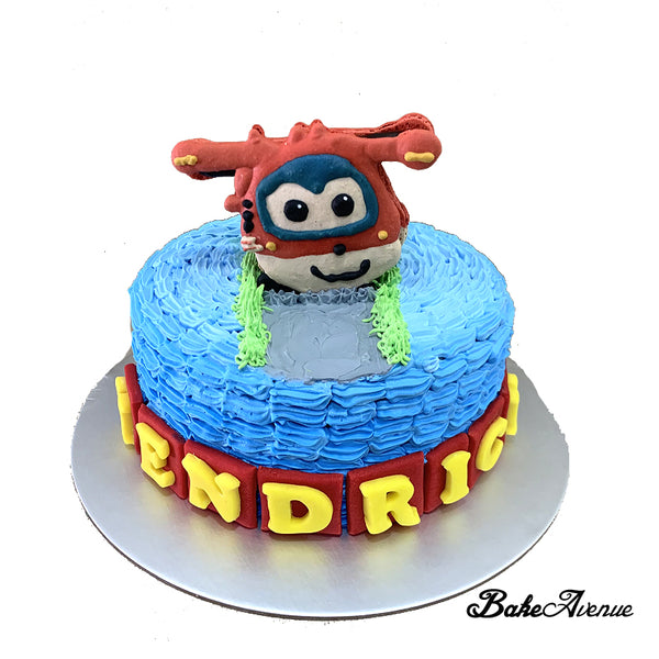 Super Wings Macaron Topper Ombre Cake