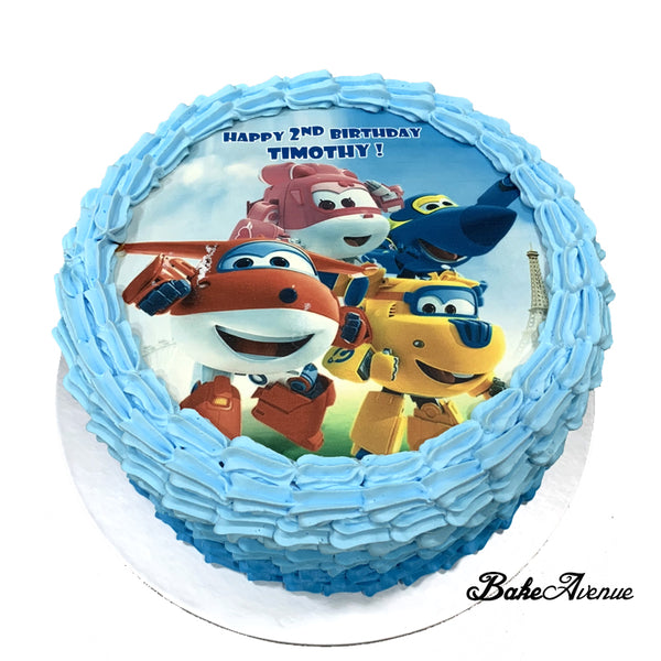 Super Wings icing image Ombre Cake