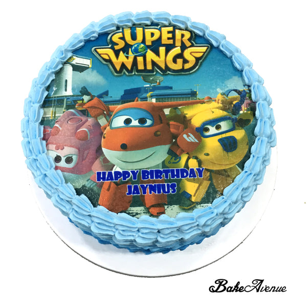 Super Wings icing image Ombre Cake