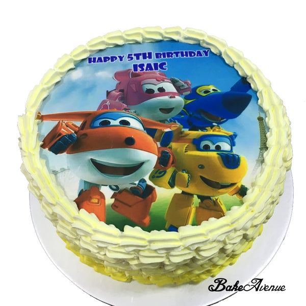 Super Wings icing image Ombre Cake