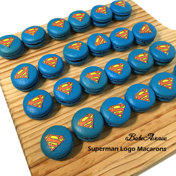 Superhero Macarons (Superman Logo)