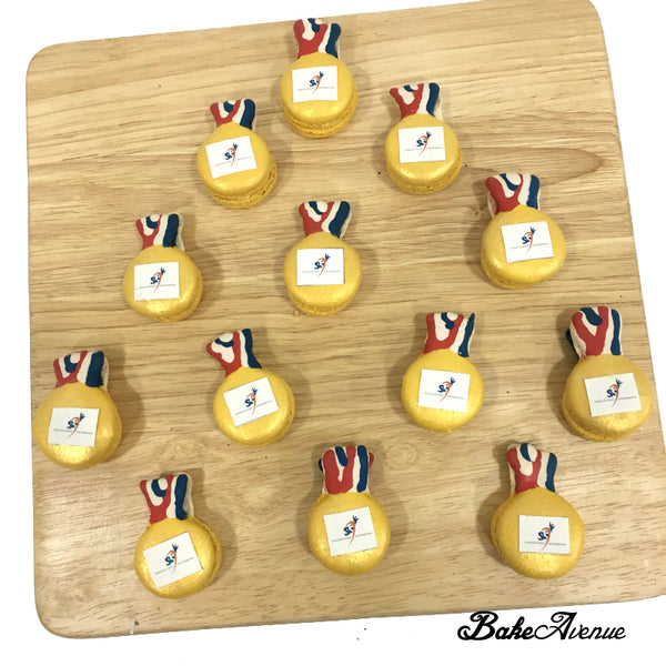 Corporate Orders - Customised Design Macarons | Sports (Swimming Medal)