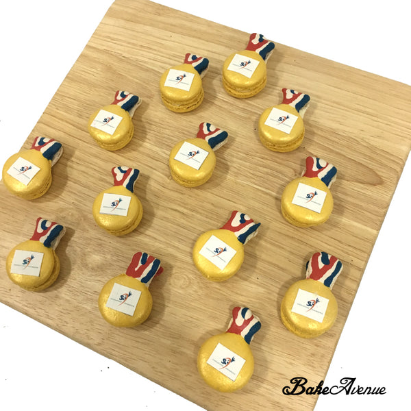 Corporate Orders - Customised Design Macarons | Sports (Swimming Medal)