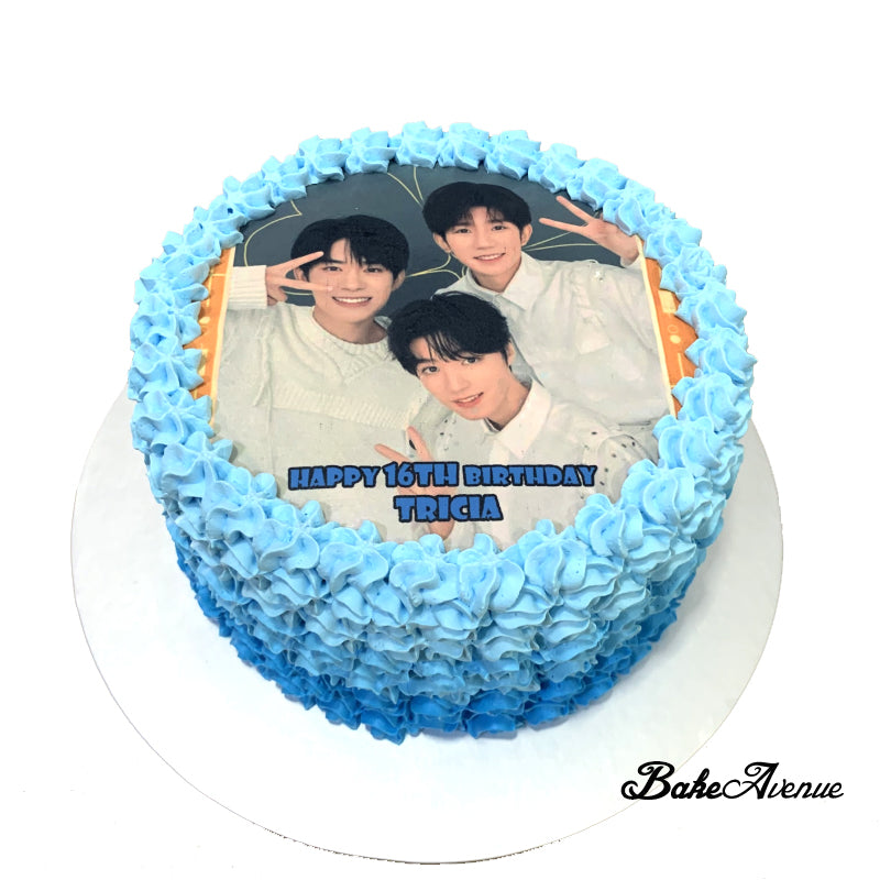 Cpop TFBoys icing image Ombre Cake
