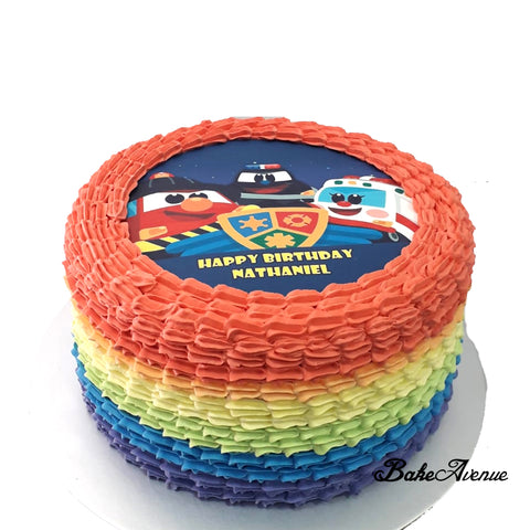 Tidikids - The special police force icing image Rainbow Cake