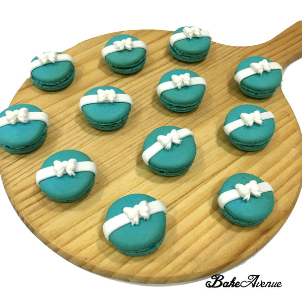 Tiffany Blue (with Ribbon) Macarons