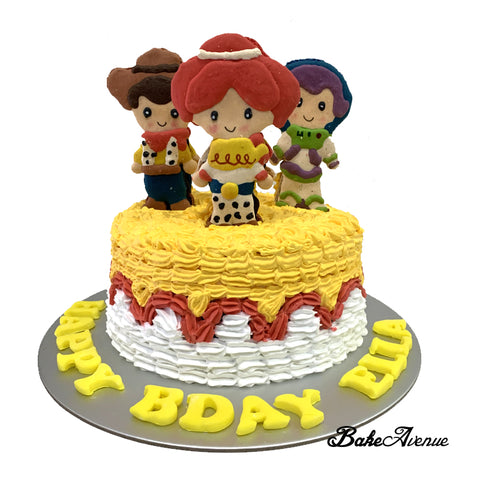 Toy Story Macaron Topper Ombre Cake (With Jessie clothes design)