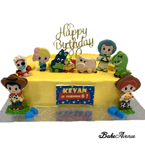 Toy Story Lego Pulling Ombre Cake (Smooth Finish)