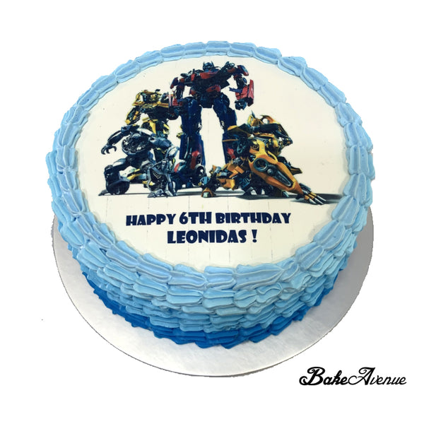 Transformer icing image Ombre Cake