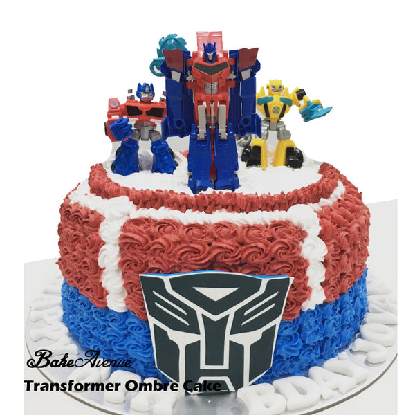 Transformer Ombre Cake