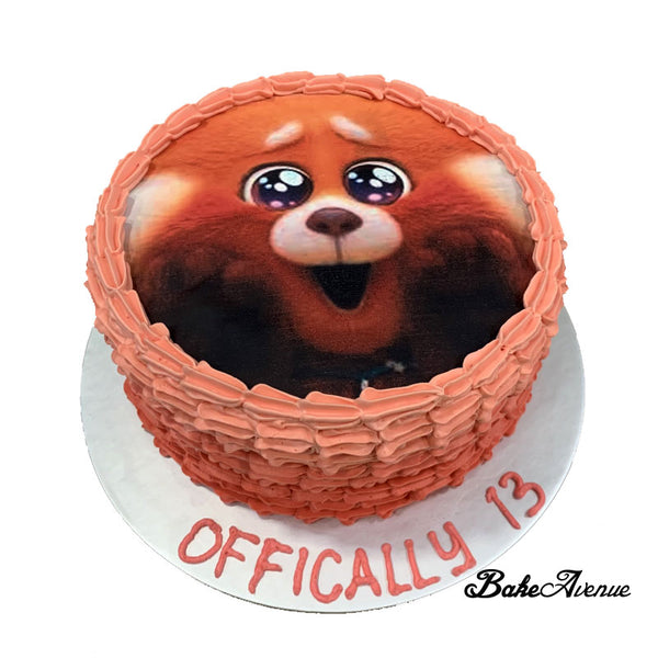 Turning Red icing image Ombre Cake