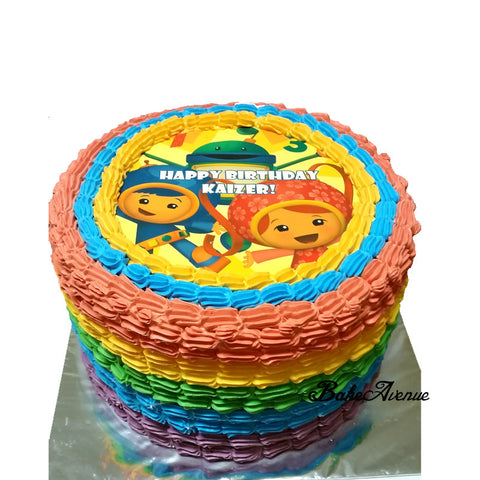 Umizoomi rainbow cake