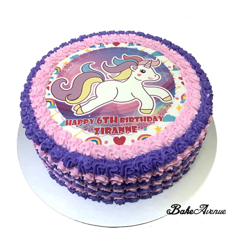 Unicorn icing image Ombre Cake