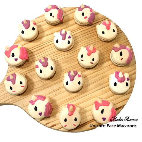 Unicorn Face Macarons