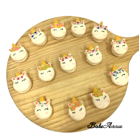 Unicorn Macarons (with gold horn)