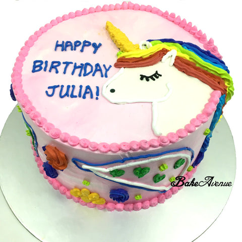 unicorn rainbow cake