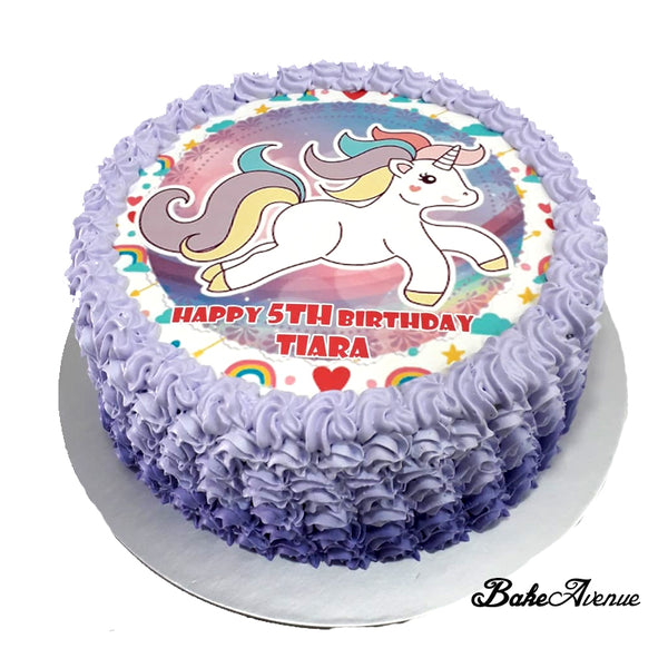 Unicorn icing image Ombre Cake