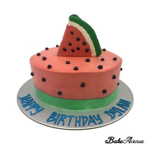 Watermelon Macaron Topper Cake